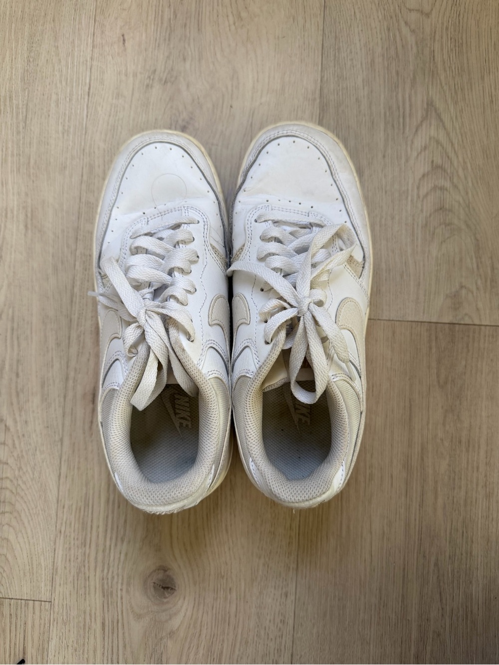 Nike Kids White Low-Top Lace-Up Sneakers